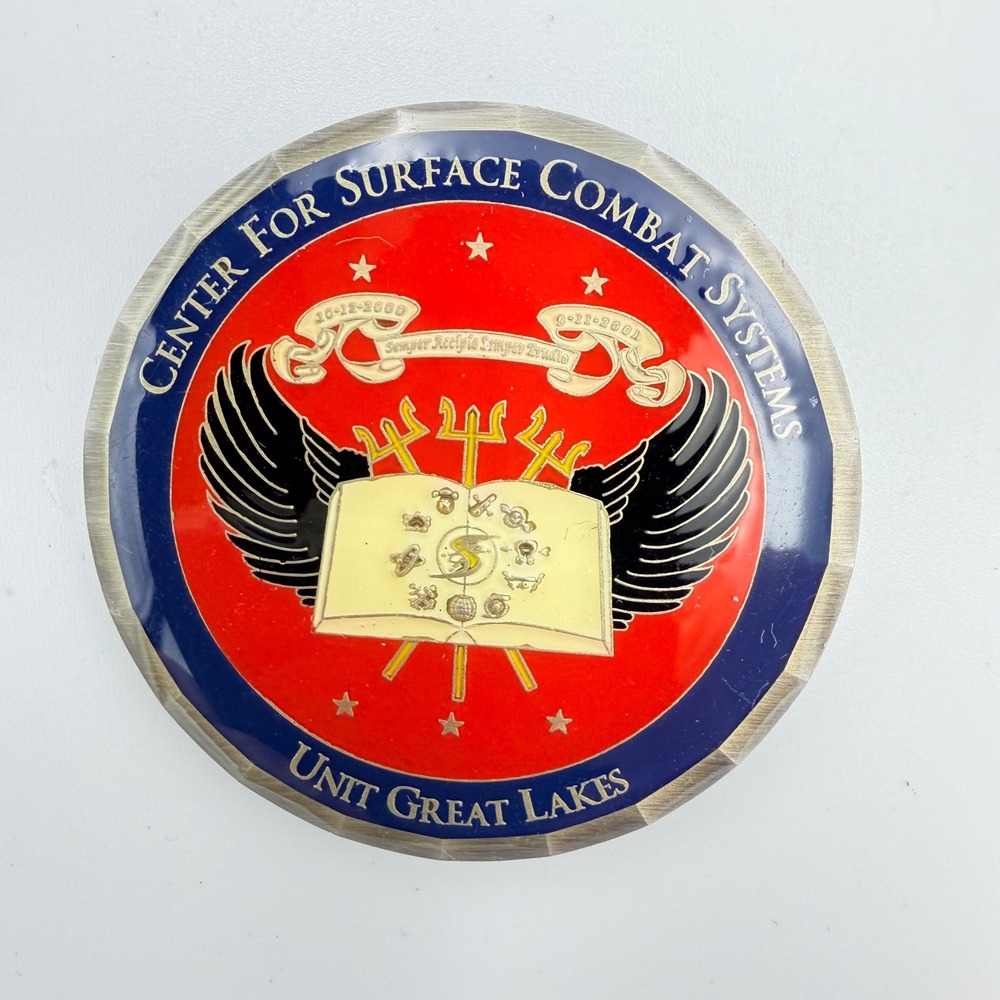 US Navy Center For Surface Combat Systems Unit Great Lakes Challenge Coin CSCS